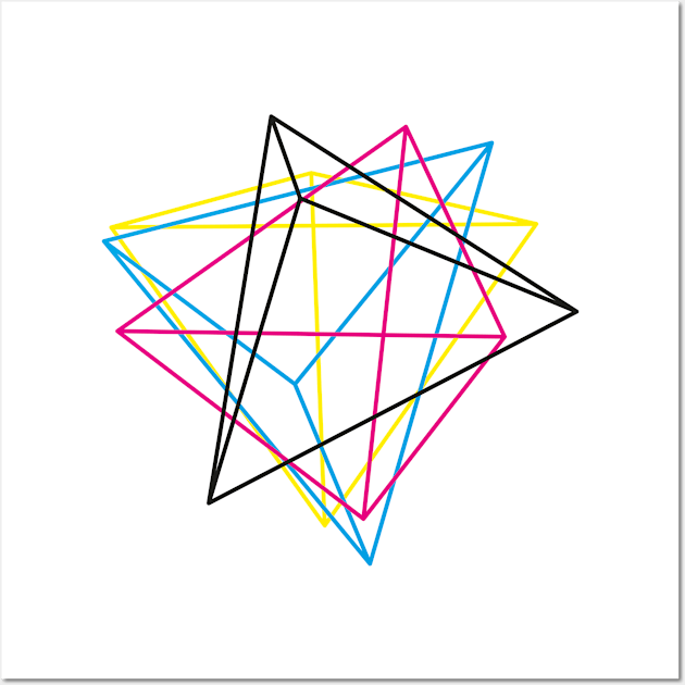 Tetrahedron CMYK colors Wall Art by TONYSTUFF